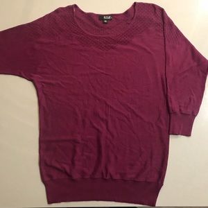 a.n.a. Maroon 3/4 Length Sweater
